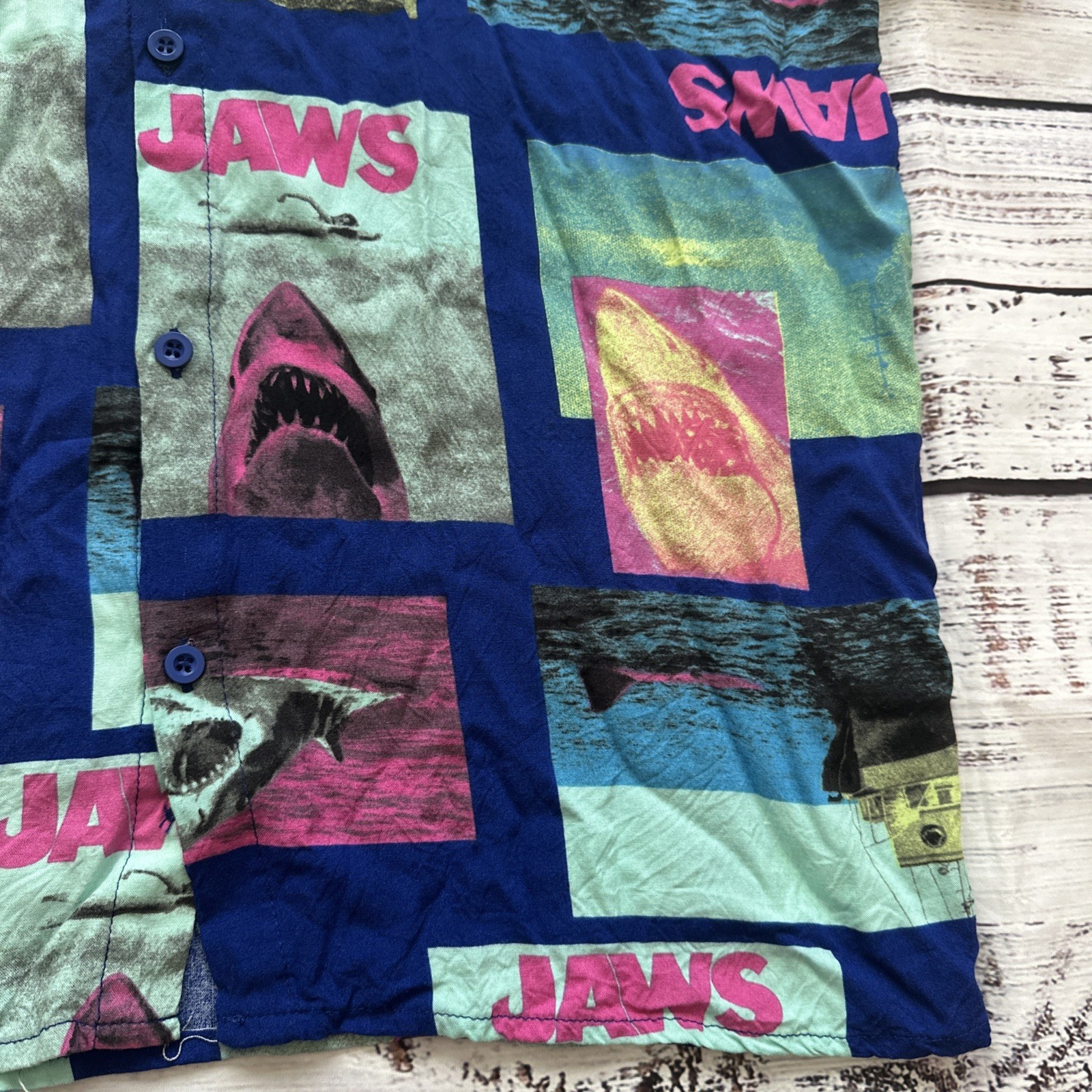 Jaws Universal Studios Button Down Shirt All Over… - image 6