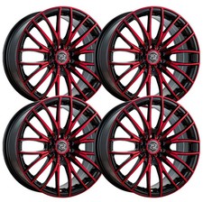 Set-4 Drag Dc37 17x7.5 5x100 Black Red 38mm Wheels Rims 17 Inch