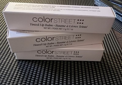 ColorStreet Tinted Lip Balm Bundle Of Three Hydration & Nourishment Lasts 24 Hrs