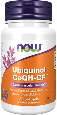 NOW Foods Supplements, Ubiquinol CoQH-CF (the Active Form of CoQ10 - 50 mg with