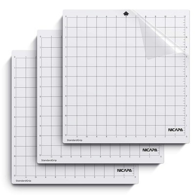 StandardGrip Cutting Mat for Silhouette Cameo 4/3/2/1 (12x12 inch,3 pack) Sta...