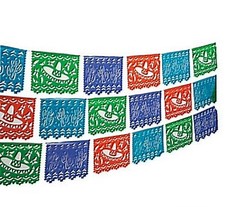 Mexican Cutout Banner Plastic 100ft Fiesta Quinceanera Decoration Indoor Outdoor