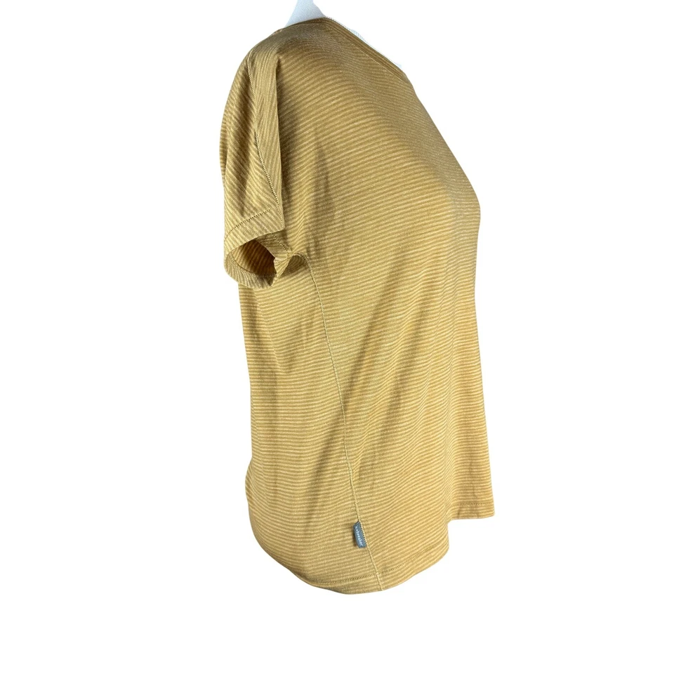 Icebreaker Mujer Capa Base Lana Merino Manga Corta Rayas Camiseta Talla Pequeña Foto 3 de 4