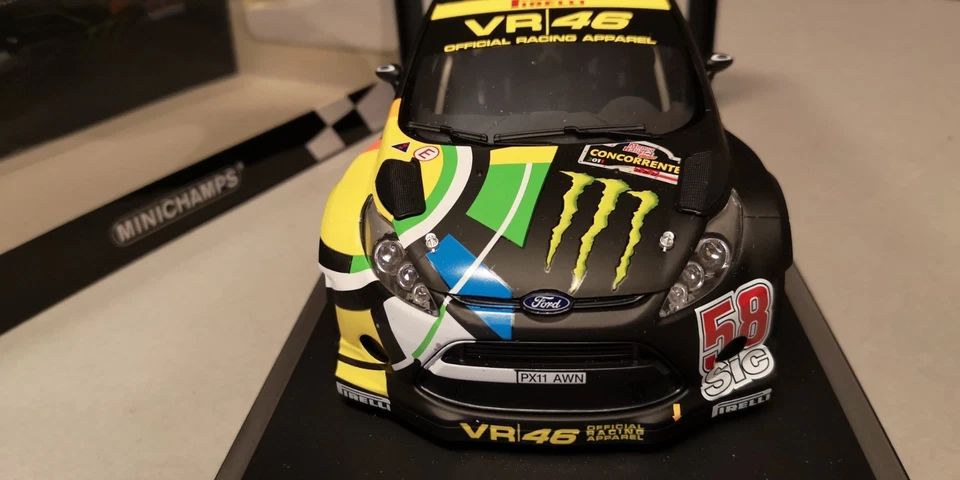 PMA MINICHAMPS 151110846 FORD FIESTA RALLY MONZA 2011 ROSSI 1/18 F1 SCALE MODEL - Immagine 2 di 3