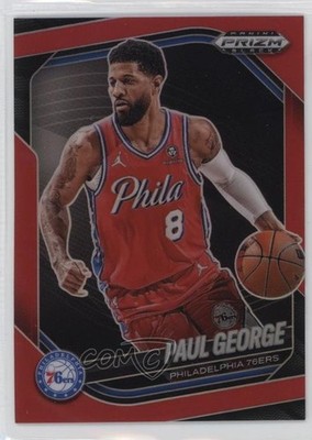 2024-25 Panini Prizm Black Red Prizm 192/299 Paul George #110 8e1