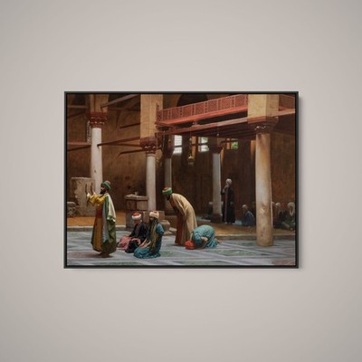 Jean-Leon Gerome - Prayers in the Mosque - Art Print on Paper or Canvas
