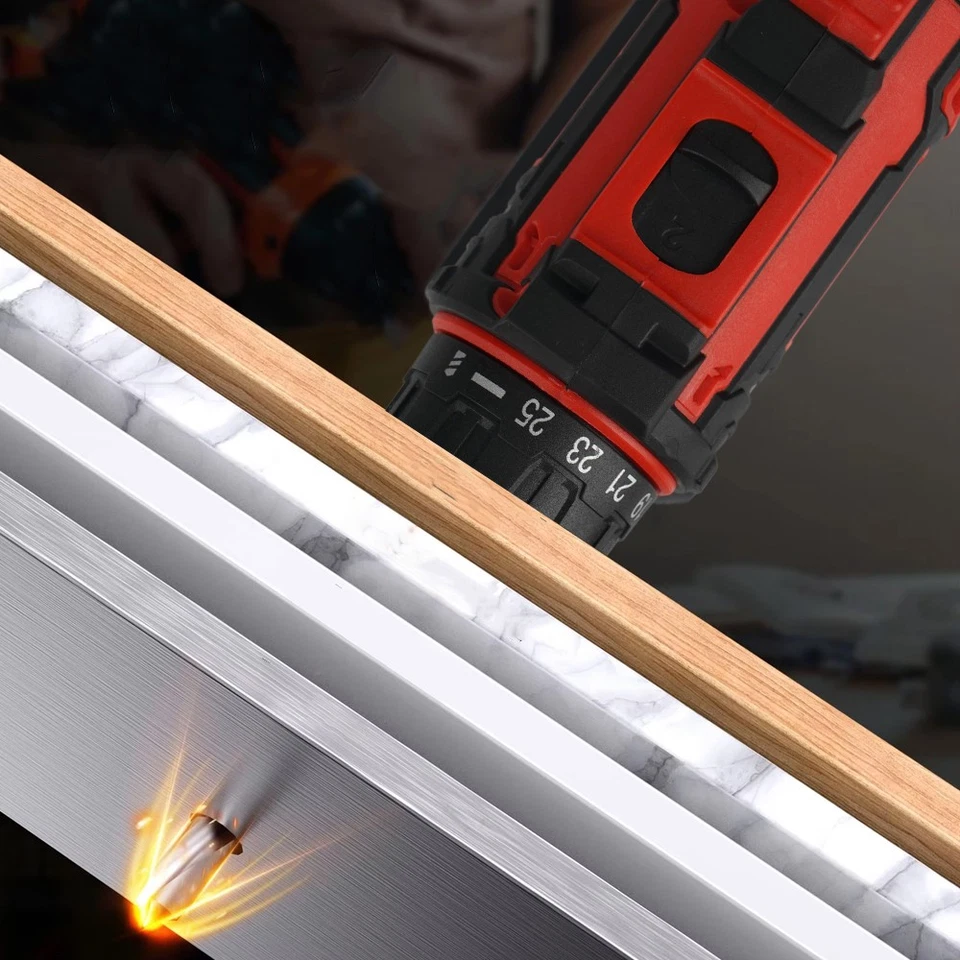 24V Akkuschrauber Set mit 42Nm Drehmoment 2-Gang LED 25 Bits für Heimwer - Bild 2 von 4