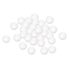 50Pcs 1.5" White Polystyrene Foam Solid Balls for Crafts and Party Decorations