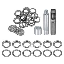 20pcs 17mm Grommet Tool Kit with Hole Punch, Grommet Setter Tools, Black