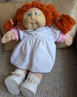 Vintage Cabbage Patch Doll Coleco SIGNED ORANGE HAIR PIGTAILS BLUE EYES