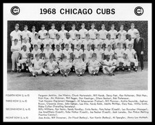 1968 Chicago Cubs Team Photo 8X10