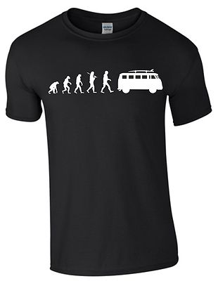EVOLUTION V KULT W BUS Herren T-Shirt Fun Funshirt Surfbrett surfen Auto S343