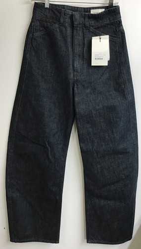 Lemaire Woman’s Jeans Blue High Waisted Curved Pants Indigo Denim Nwt Size 34 - Picture 3 of 10