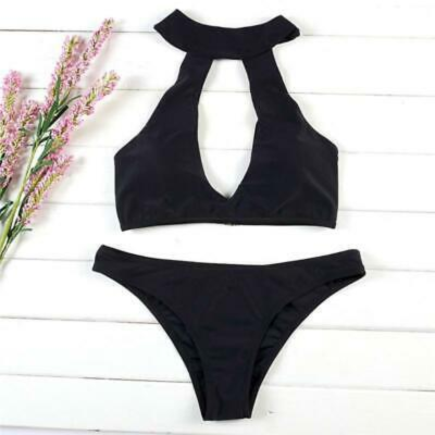 Sun-imperial - women bikini set swimwear push-up padded bra swimsuit beachwear bathing high waist Balck / M Sun-imperial - women bikini set swimwear push-up padded bra swimsuit beachwear bathing high waist Balck / M