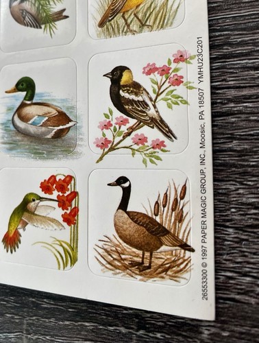 Vintage Stickers Hummingbird Mockingbird Cardinal Bird Mallard Duck 40pc Lot - Picture 4 of 6