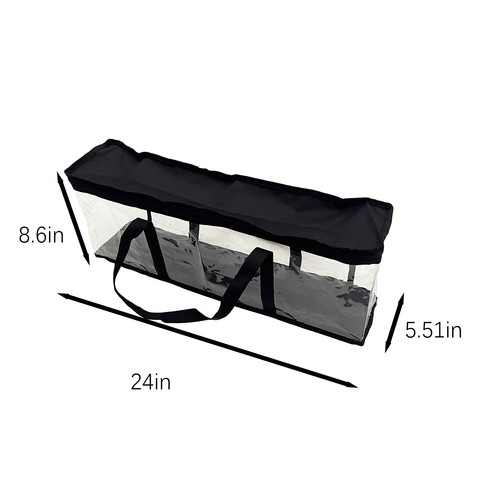 CD DVD Storage Bags Holder PVC Media Organizer Case with Handle Black Portable - Picture 4 of 6