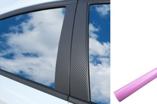 Per molti veicoli 6x PREMIUM A B C colonna portiera modanature auto pellicola set rosa opaco