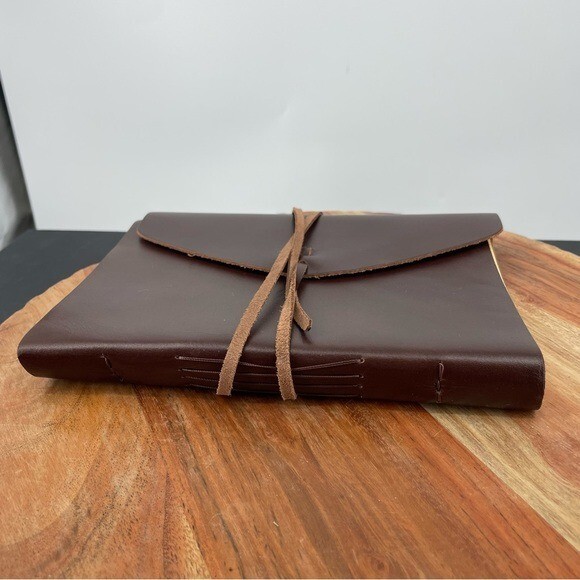 Barnes & Noble Bombay Large Leather Journal w/Tie 6x 8.5 inches eBay
