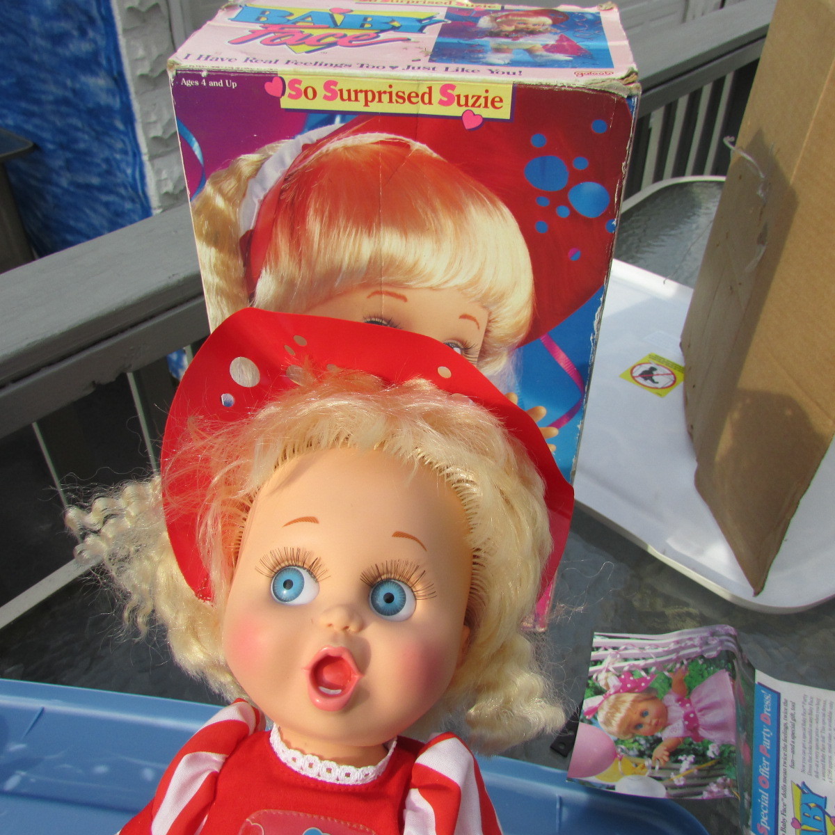 Baby Face Doll Suzie So Surprised With Box Charm Clothing Vintage 14
