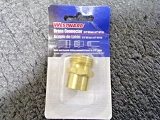 Brass Hose To Pipe Adapter, 3/4" MGHT x 1/2" FNPT Connection, (RG)