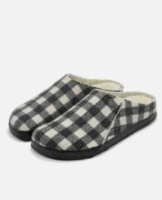 Birkenstock Zermatt Rivet Plaid White Black Clogs EU 33 Kid's 2 US