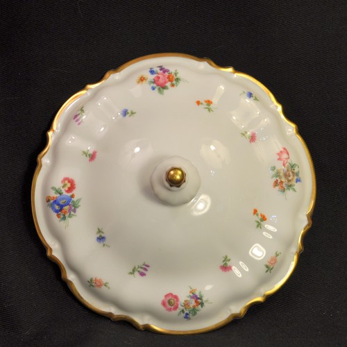 Hutschenreuther Bowl Covered Vegetable Serving The Mayfair White #7619 1939-1964 - Picture 20 of 23