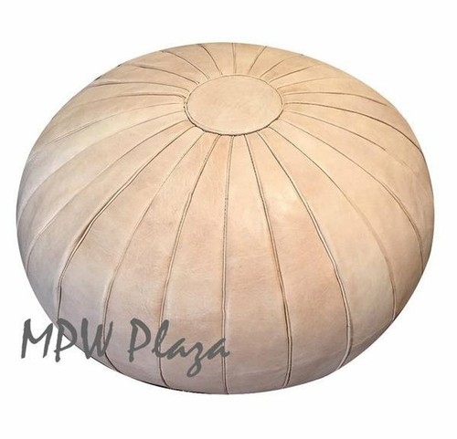 Pouf MPW Plaza, deco, naturale, pouf in pelle marocchina (non imbottito) - Foto 2 di 2