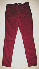 Universal Thread Goods corduroy pants jeans maroon red high rise sz 0 skinny 25