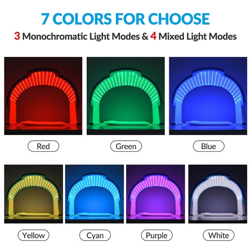 ZJKC 7 Colors Red Light Therapy Face Mask Device Phototherapy for Firm Skin Acne - Picture 7 of 11