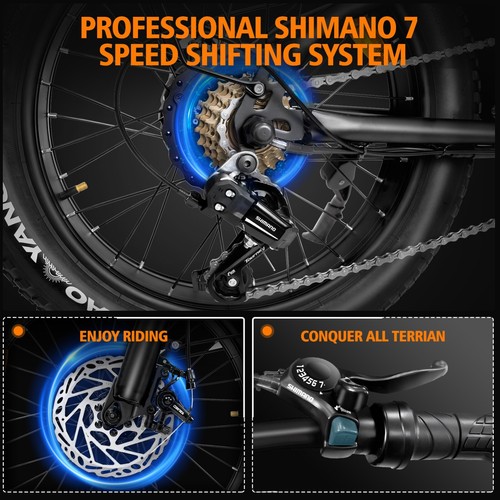 Updated 48V1000W Fat 20"electric bicycle DK401 Ebike 15AH emountain Hydraulic - Picture 6 of 10