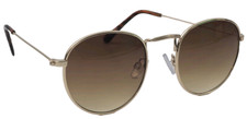 Unbranded Retro John Lennon Round Hippie Brown Ombre Tint Lens Sunglasses