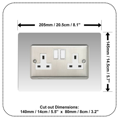 Enchufe interruptor de luz de pared protector de placa de acrílico envolvente de doble toma hágalo usted mismo - Imagen 96 de 101