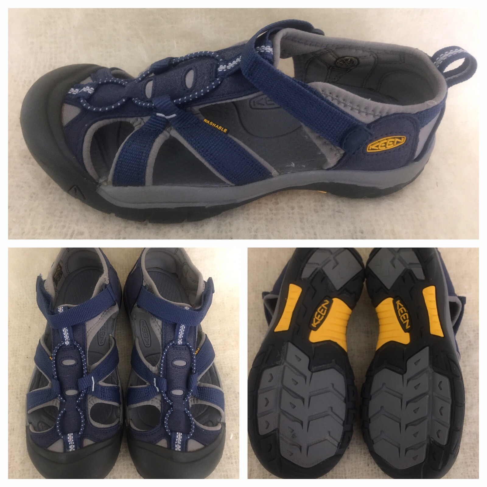 Keen Water Shoes sandali cinturino a bastone per vestibilità donna taglia US 5 EUR 37 blu grigio