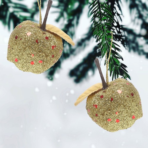 20 Pcs Goldener Apfelanhänger Dekorationen Hängende Weihnachtsverzierung - Bild 2 von 12