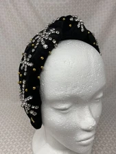 Lele Sadoughi New years eve Firework Snowflake Crystal Headband black 2023