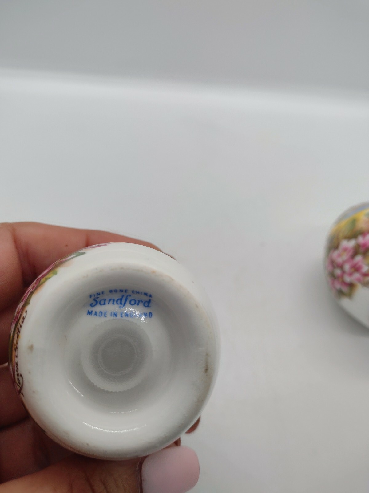 Vintage Sandford England Bone China Salt & Pepper Shakers Nova Scotia