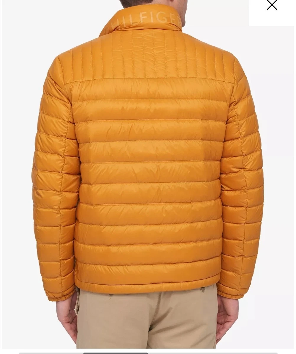 Tommy hilfiger bubble on sale coat yellow