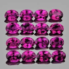 4x3 mm 16 pcs Oval Raspberry Pink Purple Rhodolite Garnet Natural Flawless-VVS 