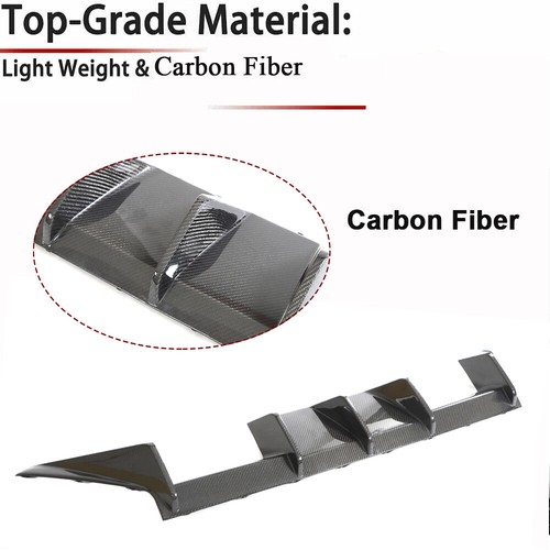 Fits BMW M2 G87 2022-2024 REAL CARBON FIBER Rear Bumper Diffuser Lip Spoiler Kit - Picture 9 of 12