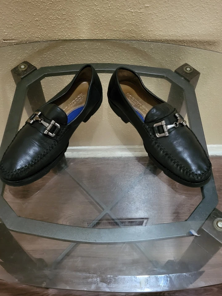 Robert Zur Men's Black Leather Shoes. Size 9.5M,Condition Is Very Good. - Image 4 of 4