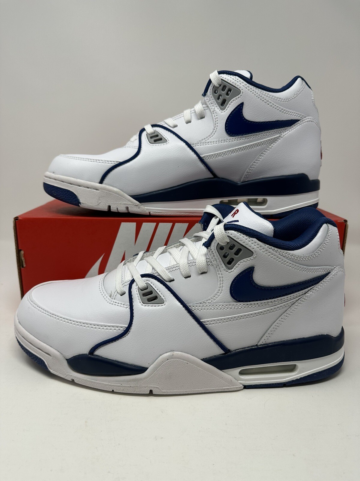 Nike Air Flight 89 Mid Basketball Shoes White Blue Retro CN5668101