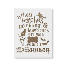 Halloween Countdown Stencil - Durable  Reusable Mylar Stencils