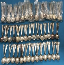 75+ Pc Silverplate 6" PRESIDENTIAL COLLECTIBLE SPOONS Some NOS WM Rogers