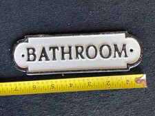 Cast Iron Bathroom Sign