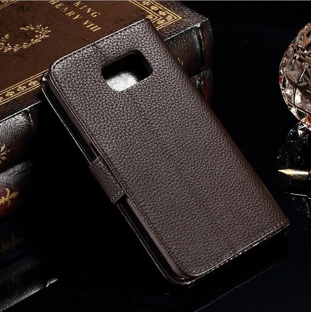 Luxury Shiny PU Leather Flip Wallet Card Slot Case Cover For Samsung Galaxy S6  - Image 3 of 4