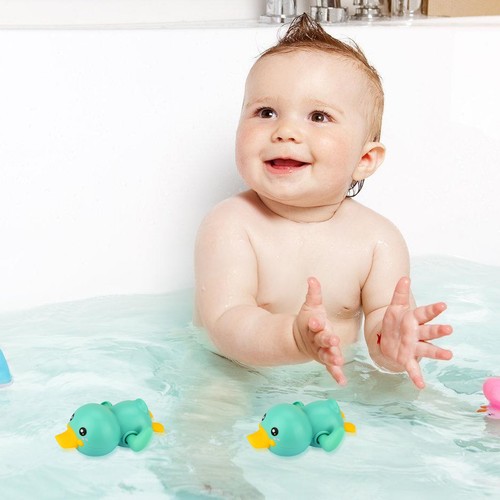2PCS Wind up Duck Bath Toy Baby Bath Toys Floating Kids Bath Tub Pool Water Toys - Picture 12 of 15
