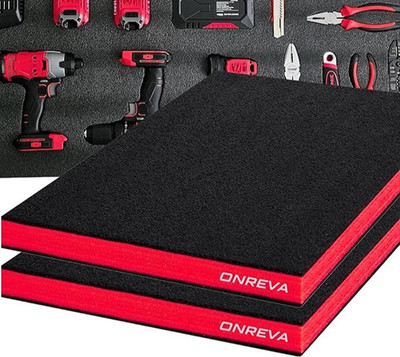 ONREVA Tool Box Foam, 2Pack 16x12x2 inch, Foam Inserts for Cases