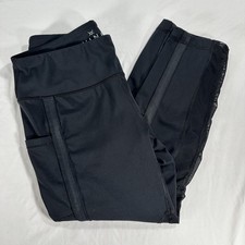 Vina Womens Activewear Athleisure Pants Black Large L Stetch Skinny Ankle Yoga 