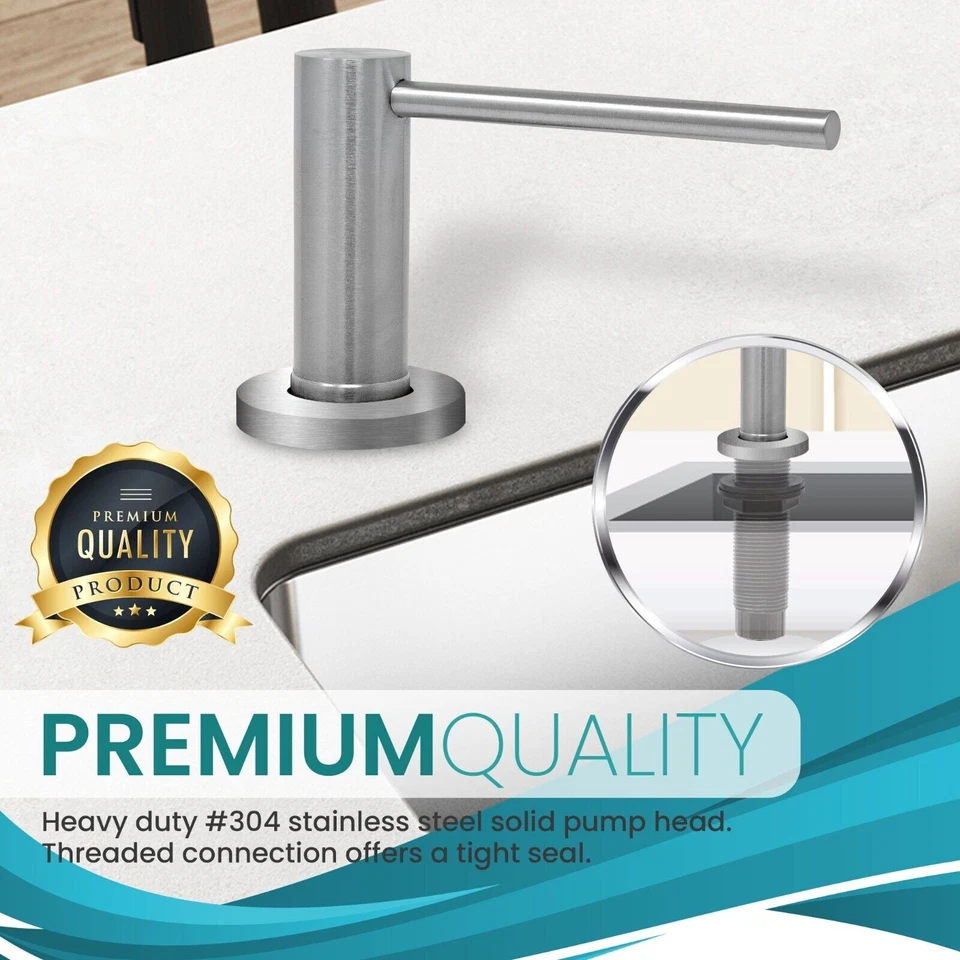 Stainless Steel Kitchen Sink Soap Dispenser Heavy Duty Pump17oz Bottle FREE SHIP - Image 4 of 4