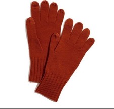 Madewell 100 Wool Ribbed Texting Gloves In Rust One Size New